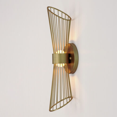 Zeta LED 5 inch Natural Aged Brass Wall Sconce Wall Light