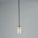 Sleek 1 Light 4 inch Antique Brass and Black Mini Pendant Ceiling Light