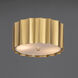 Allegra 2 Light 12 inch Weathered Brass Flush Mount Ceiling Light