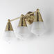 Hargreaves 3 Light 24 inch Natural Aged Brass Bath Vanity Wall Light