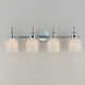 Milk 4 Light 30.5 inch Polished Chrome Bath Vanity Light Wall Light