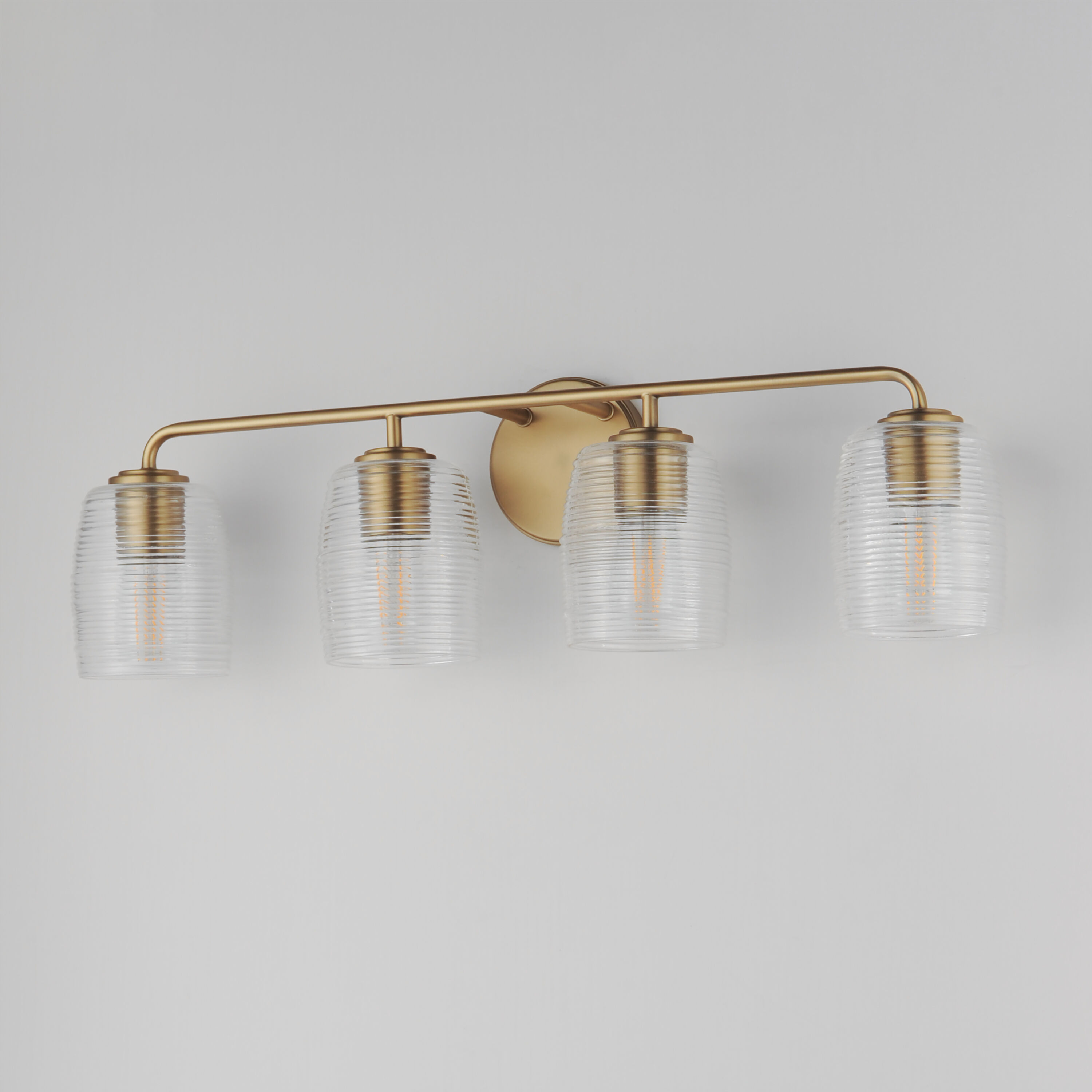 Honey 4 Light 30.5 inch Natural Aged Brass Bath Vanity Light Wall Light