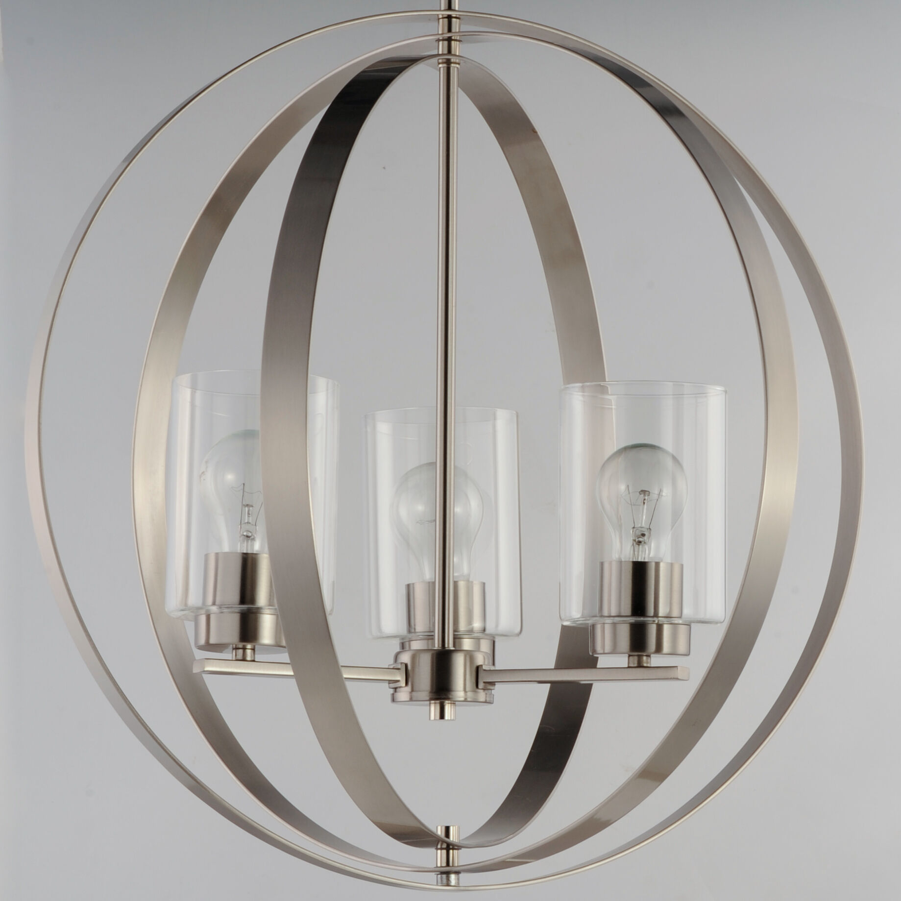 Sentinel 3 Light 21 inch Satin Nickel Single Pendant Ceiling Light