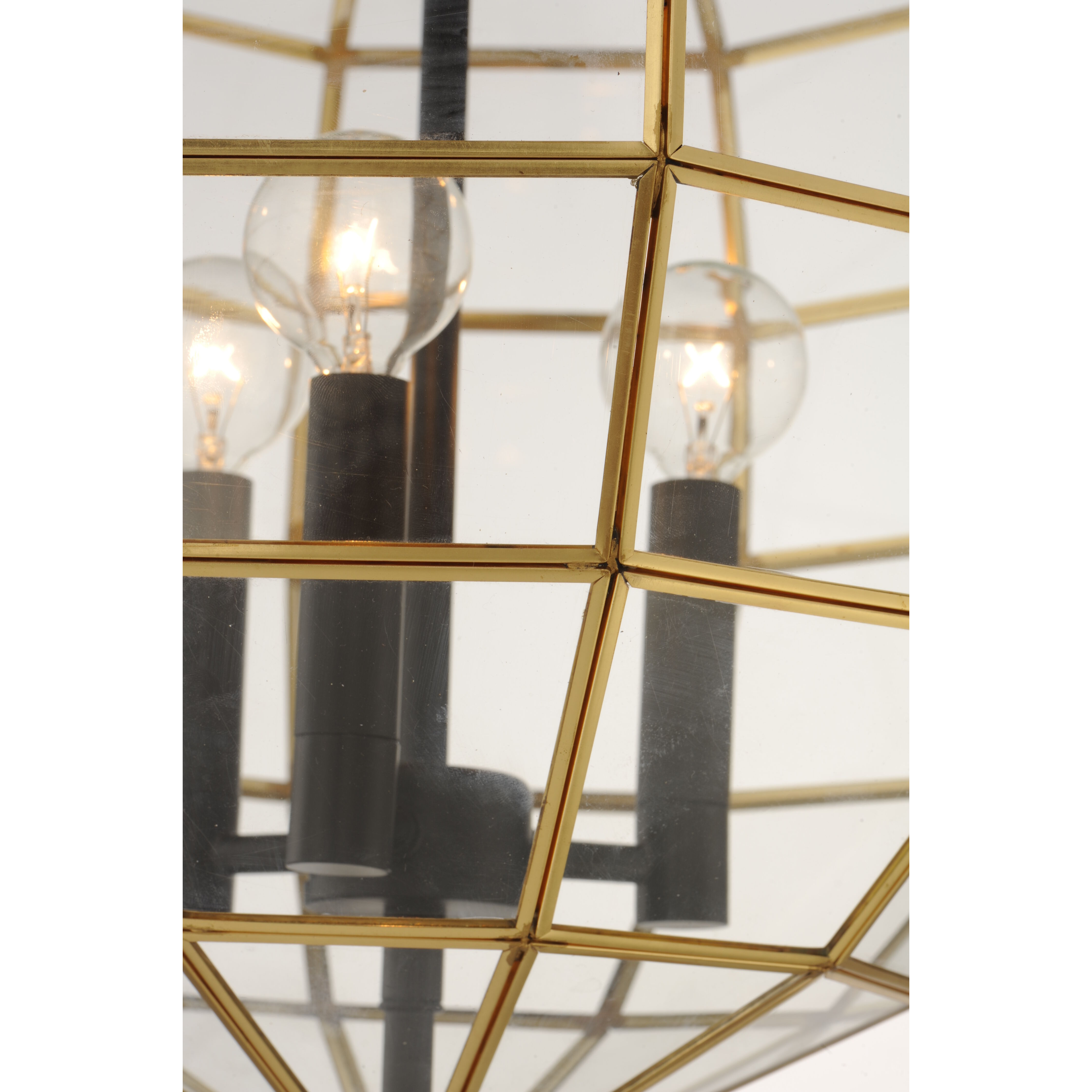 Heirloom 3 Light 16 inch Black/Burnished Brass Multi-Light Pendant Ceiling Light