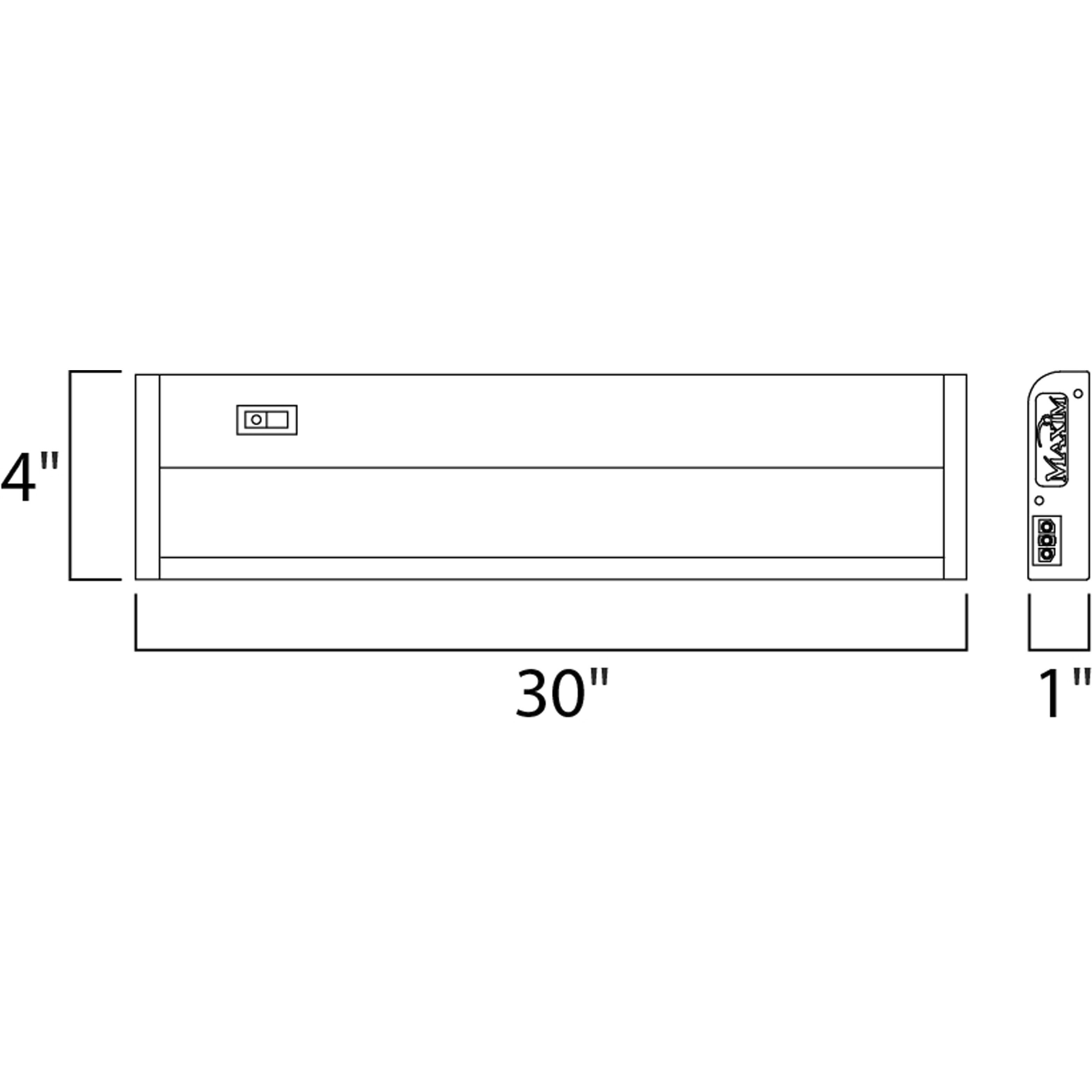 CounterMax MX-L120-DL 120 LED 30 inch Satin Nickel Under Cabinet Lighting
