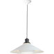 Oslo 1 Light 18.75 inch Black and White Single Pendant Ceiling Light
