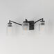 Rigata 3 Light 22.75 inch Black Bath Vanity Wall Light