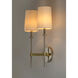 Uptown 2 Light 13 inch Satin Brass/Polished Nickel Wall Sconce Wall Light