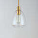 Babylon 1 Light 7.25 inch Satin Brass Single Pendant Ceiling Light