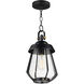 Mariner 1 Light 7.5 inch Black and Antique Brass Outdoor Pendant, Medium