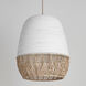 Tamba 1 Light 16 inch Ivory Single Pendant Ceiling Light