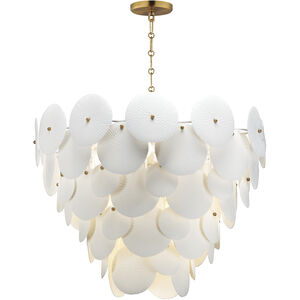 Isla 8 Light 28.75 inch Natural Aged Brass Chandelier Ceiling Light