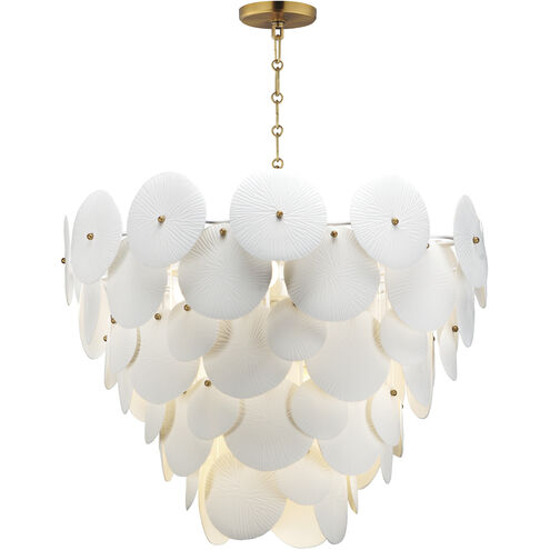 Isla 8 Light 28.75 inch Natural Aged Brass Chandelier Ceiling Light