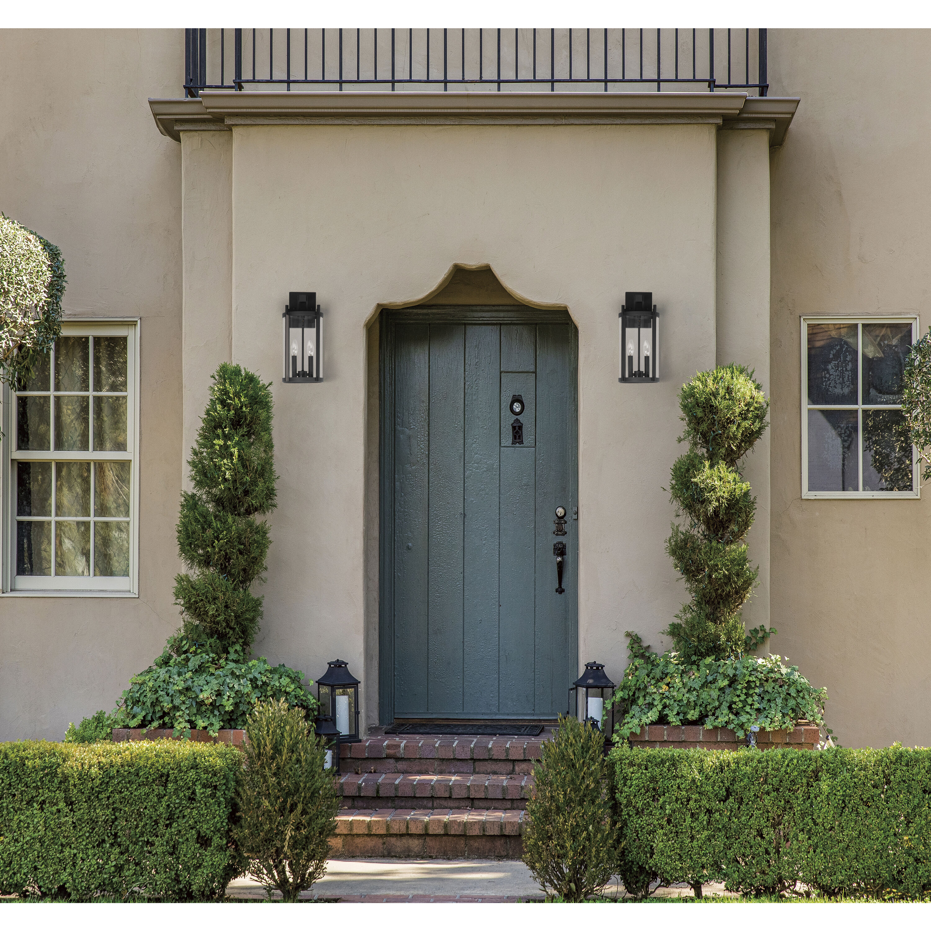 Belfry 2 Light 16 inch Black Outdoor Wall Mount