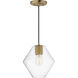 Geode 1 Light 9.50 inch Pendant