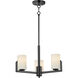 Dart 3 Light 22.25 inch Black Chandelier Ceiling Light