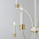 Charlton 9 Light 30 inch Weathered White and Gold Leaf Chandelier Ceiling Light