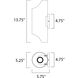 Lightray LED 13.75 inch Architectural Bronze Outdoor Wall Mount