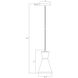 Sinch 1 Light 6.5 inch Black Single Pendant Ceiling Light