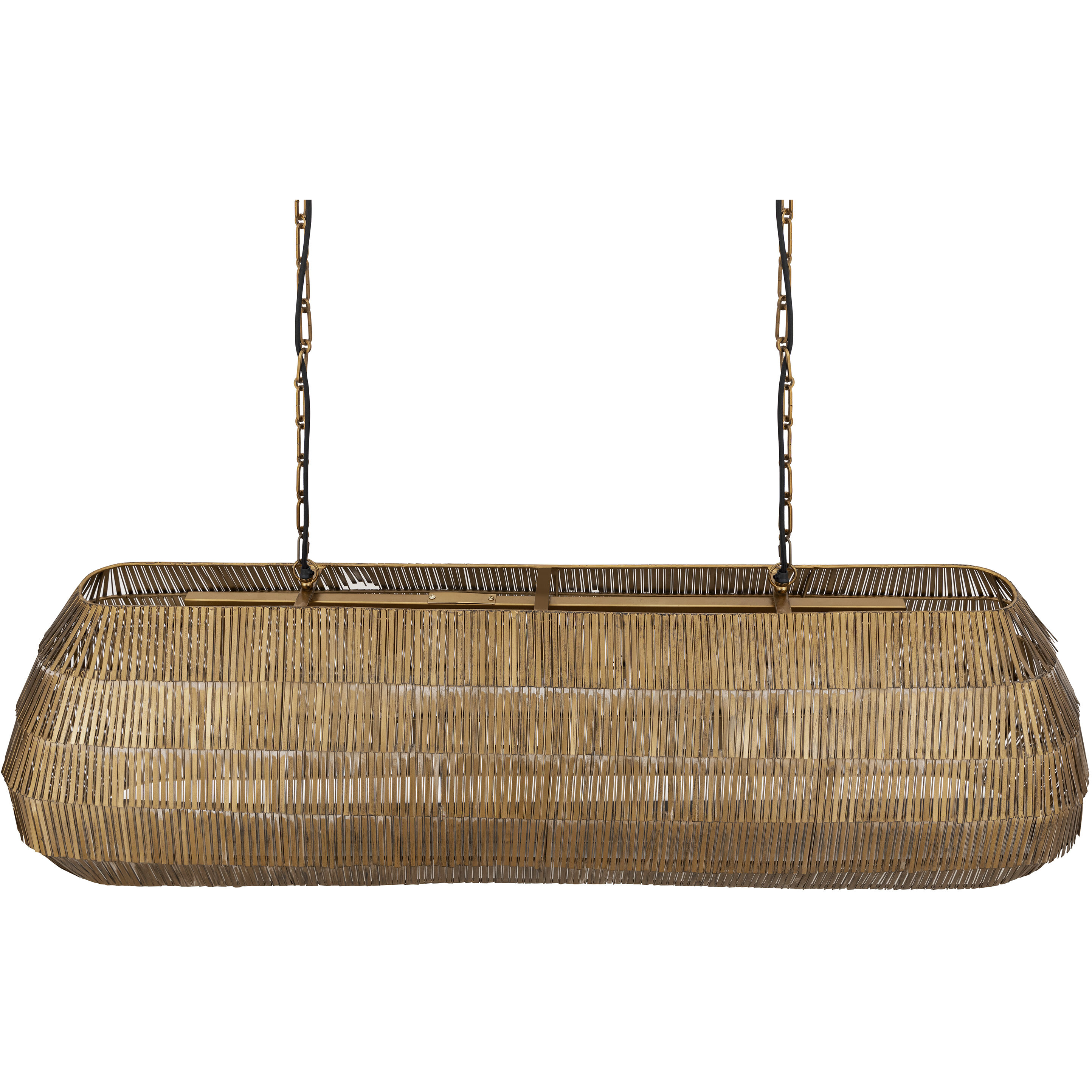 Gilda 5 Light 59 inch Antique Brass Linear Pendant Ceiling Light