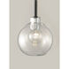Vessel 1 Light 7.25 inch Black and Brushed Aluminum Mini Pendant Ceiling Light