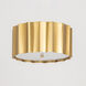 Allegra 2 Light 12 inch Weathered Brass Flush Mount Ceiling Light