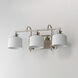 Bisque 3 Light 24 inch Polished Nickel Bath Vanity Wall Light