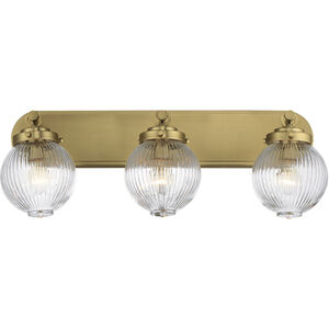 Kasbah 3 Light 25.5 inch Satin Brass Bath Vanity Wall Light