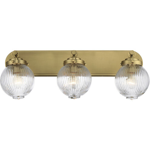 Kasbah 3 Light 25.5 inch Satin Brass Bath Vanity Wall Light