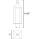 Aldous 1 Light 24.25 inch Black Outdoor Pole/Post Mount