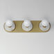 Hollywood 3 Light 20 inch Whit Alabaster and Natural Aged Brass Bath Vanity Wall Light in Bulb Not Included, White Alabaster and Natural Aged Brass