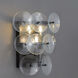 Loren 3 Light 15 inch Gunmetal Wall Sconce Wall Light in Textured Clear