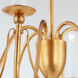 Plumette 6 Light 28 inch Gold Leaf Chandelier Ceiling Light