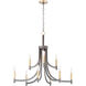 Lyndon 9 Light 32 inch Bronze/Antique Brass Chandelier Ceiling Light in Bronze and Antique Brass