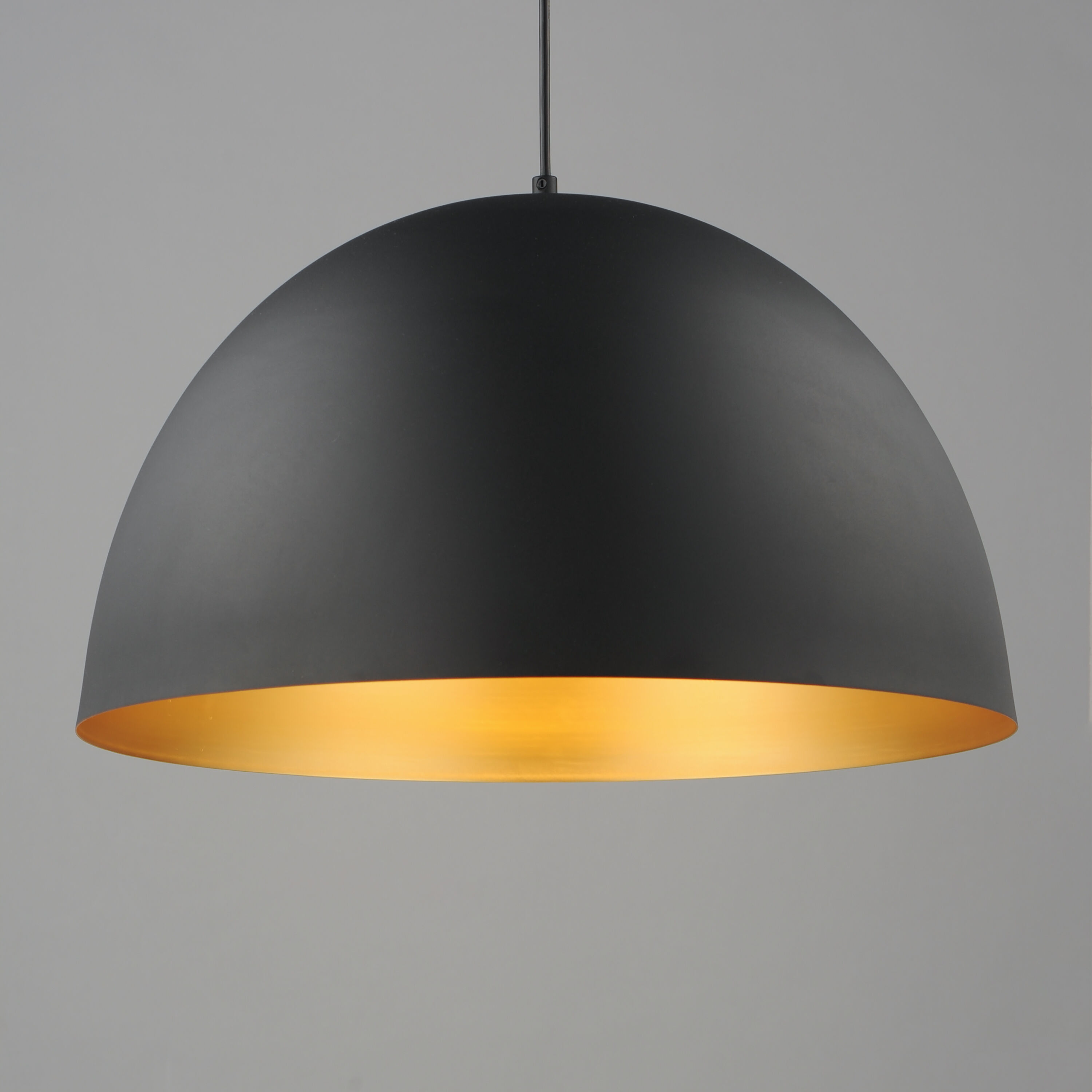 Tova 1 Light 20 inch Black and Gold Single Pendant Ceiling Light