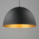 Tova 1 Light 20 inch Black and Gold Single Pendant Ceiling Light