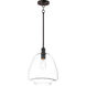 Babylon 1 Light 11.5 inch Black Single Pendant Ceiling Light