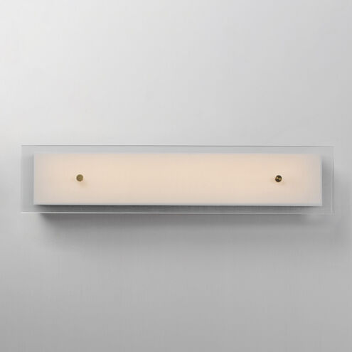Spectre LED 6.5 inch Black and Natural Aged Brass Bath Vanity Wall Light