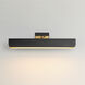 Miles LED 24 inch Black and Natural Aged Brass Wall Sconce Wall Light
