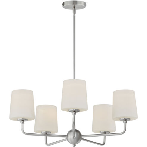 Bristol 5 Light 27 inch Satin Nickel Single-Tier Chandelier Ceiling Light