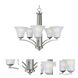 Aurora 5 Light 26 inch Satin Nickel Single-Tier Chandelier Ceiling Light