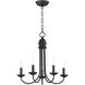 Logan 5 Light 21 inch Black Multi-Light Pendant Ceiling Light