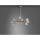 Savvy LED 46.25 inch Antique Brass and Black Chandelier Ceiling Light