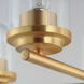 Corona 5 Light 22 inch Satin Brass Single-Tier Chandelier Ceiling Light in Clear