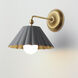 Primrose 1 Light 10 inch Dark Grey and Gold Leaf Wall Sconce Wall Light