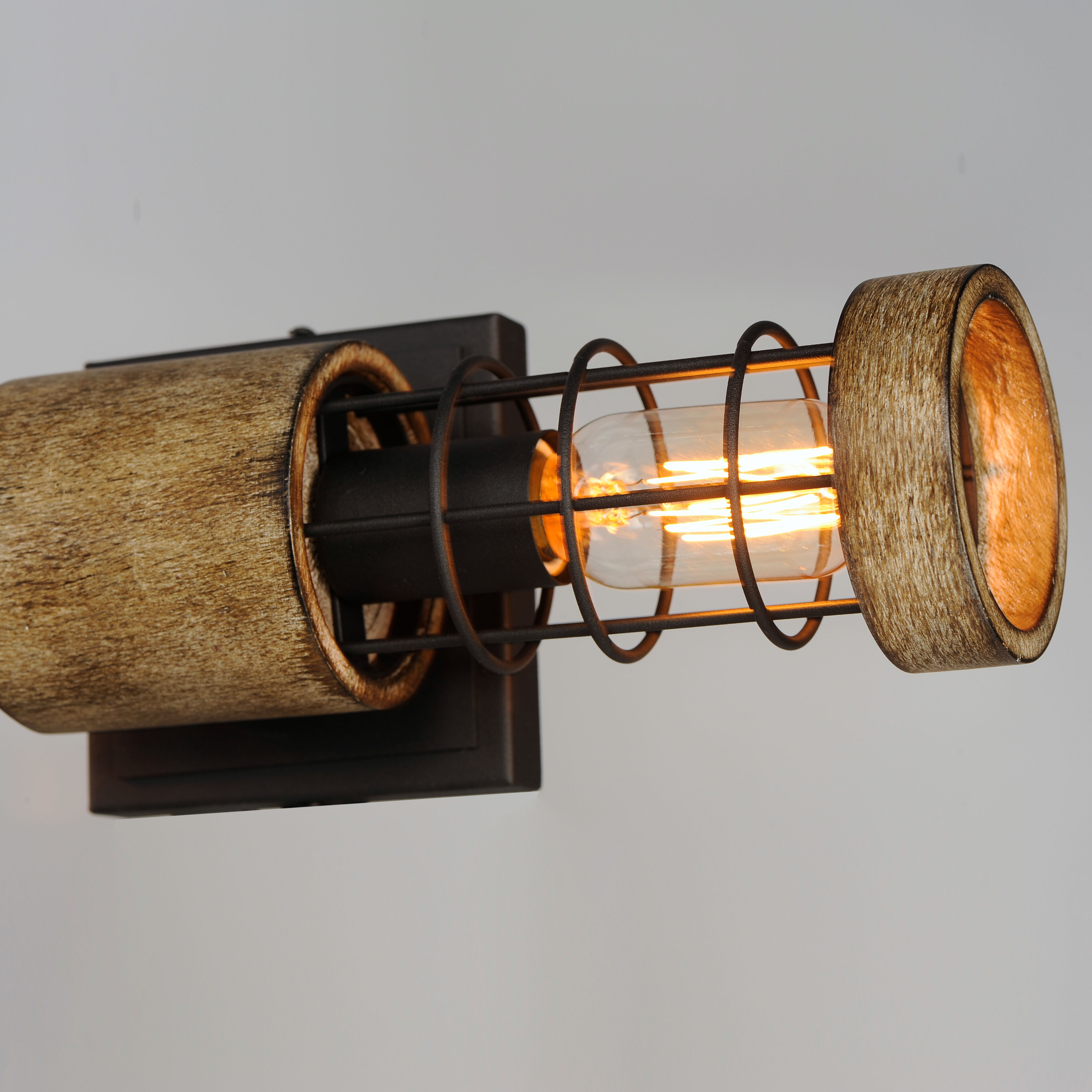 Homestead 2 Light Driftwood/Black Wall Sconce Wall Light