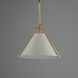 Lucas 1 Light 13.25 inch Light French Gray and Natural Aged Brass Single Pendant Ceiling Light