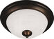 Essentials - 584x 3 Light 16 inch Oil Rubbed Bronze Flush Mount Ceiling Light