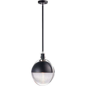 Axiom LED 12 inch Black/Satin Nickel Single Pendant Ceiling Light