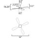 Bola 52 inch Natural Aged Brass Indoor Ceiling Fan